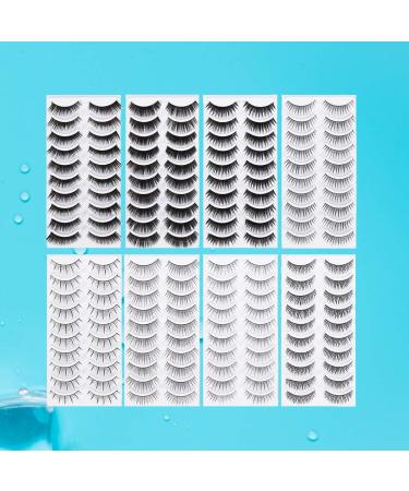 Lurrose 160 Pairs Natural False Eyelashes Set - Professional Long Fake Eyelashes Pack | 8 Styles for Stunning Makeup - Buy Online on GoSupps.com