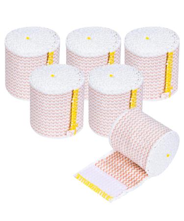 Elastic Bandage Wrap Compression Bandages 6PCS Cotton Elastic Bandage Wrap Roll with Closure for Injury Recovery and Sport Support