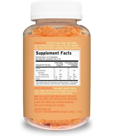 Safe & Fair Vitamin C Gummies for Immune Support - Adults & Kids - Orange Flavor - 30/60 Servings - Buy Online on GoSupps.com