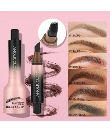 Multi-Purpose Liquid Eyebrow Pencil Waterproof Sweatproof Ultra Long Lasting Hair-Like Strokes Liquid Eyebrow Gel Pen Quick Dry (#02 Taupe) - Buy Online on GoSupps.com