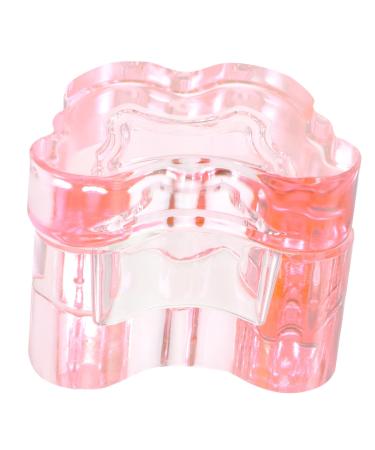 minkissy multi-function manicure cup glass nail dish cups with lids nail dish bowl with lids nail dish for acrylic nails glass nail art cup nail cups crystal glass Accessories 7x5.6cm Pink
