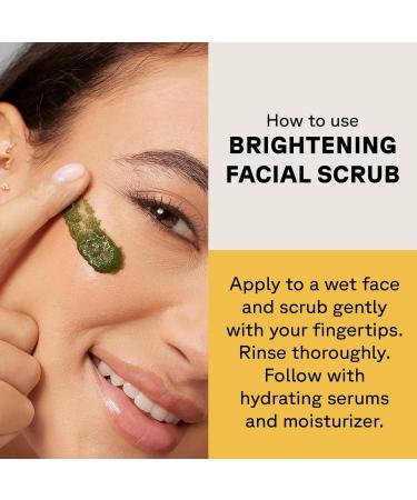 Acure Brightening Facial Scrub with Argan Extract & Chlorella - 4 FL oz | Exfoliate & Restore Radiance - Buy Online on GoSupps.com