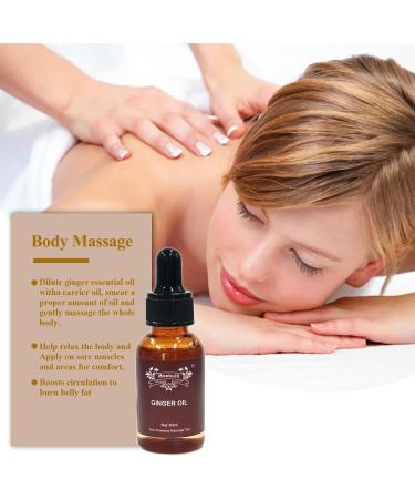 Ginger Oil 30ml (3 Pack) - Lymphatic Drainage & Stress Relief Massage Oil for Sore Muscles & Abdominal Care - Buy Online on GoSupps.com