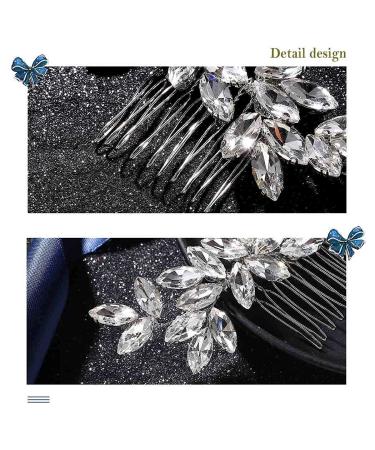 Latious Crystal Bride Wedding Hair Comb - Silver Rhinestone Bridal Hair Clip - Buy Online on GoSupps.com