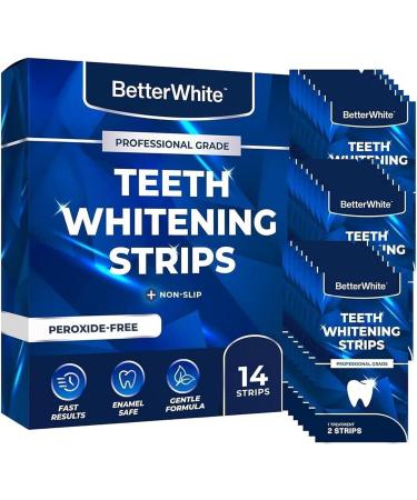 Professional Teeth Strips 7 Treatments - Enamel Safe - Non-Sensitive Formula - 14 Peroxide-Free Whitening Strips - Dentist Formulated Teeth Whitening Kit