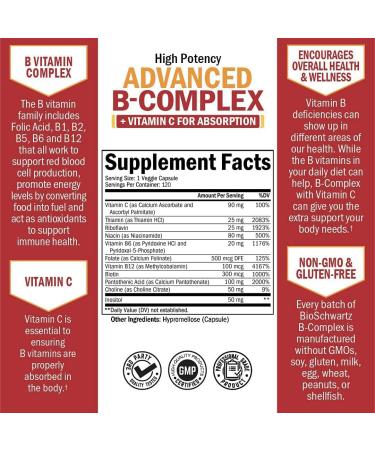 Vitamin B Complex with Vitamin C (4 Month Supply) Plus High Absorption Magnesium Bisglycinate Capsules (4 Month Supply) - Buy Online on GoSupps.com