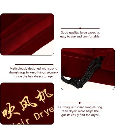 SUPVOX 1pc Hair Dryer Storage Bag Jewelry Drawstring Travel 30x26cm Claret - Buy Online on GoSupps.com