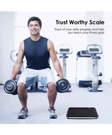 Digital Body Weight Bathroom Scale  High Precision Measurements Scales with Large Non Slip Silicone Platform and LCD Digital Display  400lbs/180kg Capacity (Black) 1-Black - Buy Online on GoSupps.com