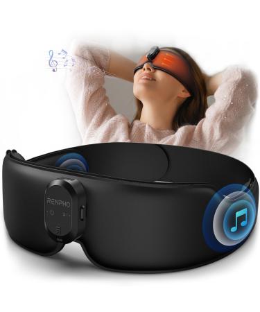 RENPHO Heated Sleep Mask with Bluetooth Headphone 3D Electric Cordless Aroma Eye Mask for Side Sleepers Warm Compress Eye Mask for Relaxation & Meditation Ideal Gifts