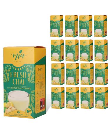 Mia Fresh Chai Ingwer & Lemon Milk Tea drink powder 16 pack X (10 sticks x 25g) simple preparation soluble 160 cups storage pack chai ingor & lemon 250.00 g (16 Pack)