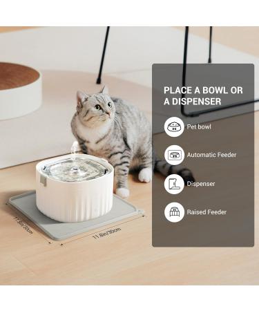 Coomazy Silicone Dog & Cat Bowl Pad | Slip-Resistant Waterproof Feed Mat (30x30cm Ash) - Perfect for Pets - Buy Online on GoSupps.com