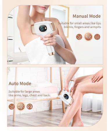 Pain-Free Laser Hair Removal Device - 9 Energy Levels 3 Functions 999 900 Light Impulses - Perfect for Women Armpits Legs & Body - Buy Online on GoSupps.com