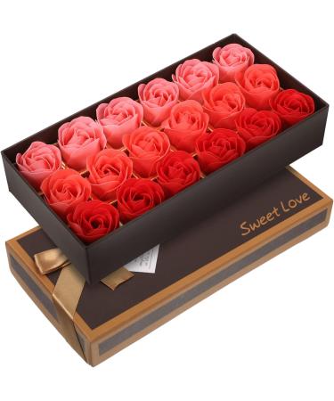 FOMIYES 1 Box Rose Soap Bath Soap Rose Flower Layout Soap Flowers Flower Soap Decoration Party Soap Flower Party Artificial Soap Flower Fragrance Miss Red - Buy Online on GoSupps.com