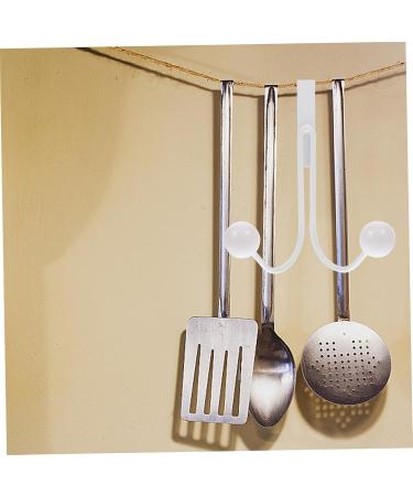 Hemoton 2pcs Double Hook Coat Hangers Towel Rack Clothes Hangers Hooks Door Hook Hanger Nail Hat Hook 14x9cm White - Buy Online on GoSupps.com