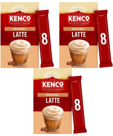 Coffee Multipack of 3x Kenco Latte Instant Coffee Sachets 16.3g 8 per pack - Kenco Coffee On the Go Instant Coffee Sachets - Buy Online on GoSupps.com
