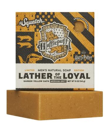 Dr. Squatch Dr. Squatch Hufflepuff Soap - Harry Potter - All-Natural Soap Bar for Men - Yellow Badger Oats - Medium Grain - Handmade in USA