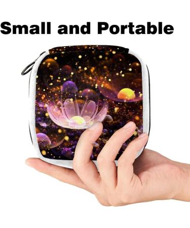 Abstract Colorful Flower Art Sanitary Napkin Storage Bag - Period Tampon Makeup Pad Pouch Color108 - Buy Online on GoSupps.com