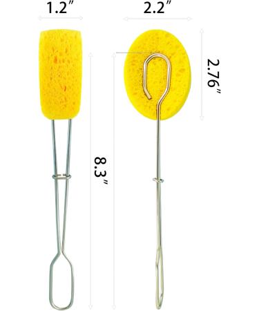 Eco-Friendly Baby Bottle Brush Set with 3 Cellulose Sponge Heads | Chemical-Free No Residue | Completely 100% Eco-Friendly for Sustainability - Buy Online on GoSupps.com