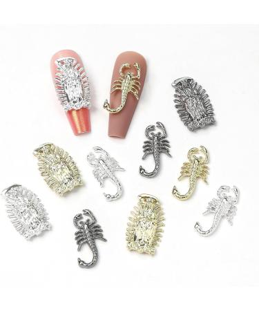 FEIlei Embossed Nail Charms 3D Scorpion Nail Art Accessories for DIY Nail Art Design Nail Art Decoration Jewelry Making - Buy Online on GoSupps.com