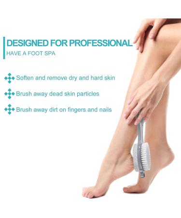 4-in-1 Pedicure Tool Set for Dry and Wet Foot Care - Callus Remover, Foot Scrubber, Pumice Stone, Nail Brush - Gray - Buy Online on GoSupps.com