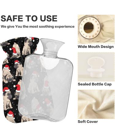 Christmas Dog Hot Water Bottle | 1L Heat Bottle for Pain Relief | Hand & Foot Warmer | Bed Warmers for Headaches & Back Pain - Buy Online on GoSupps.com