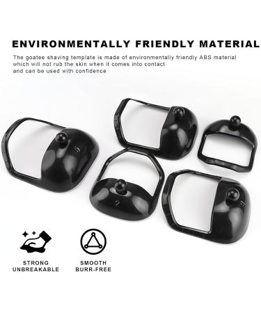 Finelycr 5-Piece Bart Schablon Set for Men | Contour Your Beard with 5 Sizes | Razor Aid Accessories for Perfect Goatees & Beards - Buy Online on GoSupps.com