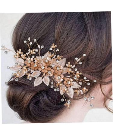 Bride Wedding Hair Comb Bridal Hair Accessories for Women Flower Rhinestone Headpiece Bridal Pearl Hair Accessories for Girls Headband - Buy Online on GoSupps.com