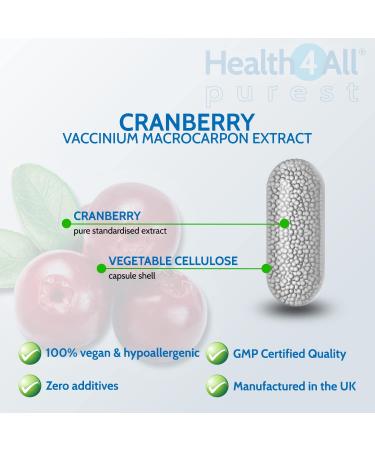 Cranberry 10,000mg 180 Capsules - Purest Vegan Capsules | Made in UK by Health4All - Buy Online on GoSupps.com