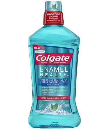 Colgate Enamel Health Anticavity Fluoride Mouthwash Sparkling Fresh Mint 33.8 fl oz 33.8 Fluid Ounce 1 Count