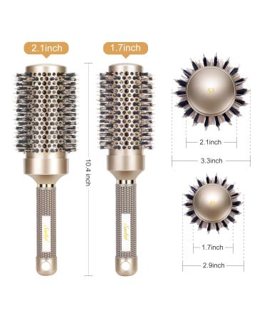 Professional 53mm Round Brush for Blow-Drying | Wild Boar Bristles | SNDYI Hairbrush for Styling Curls & Smoothing - Buy Online on GoSupps.com