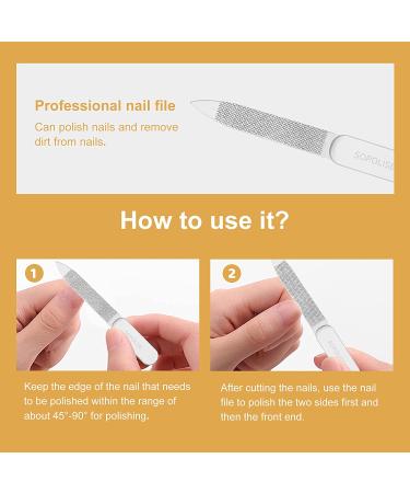 SOPOLISE Nail Clipper Set - Premium Carbon Steel Clippers with File and Case (3 PCS) - Buy Online on GoSupps.com
