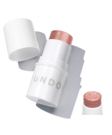 Undone Beauty Water Highlighter Stick with Coconut Water for Radiant, Dewy Glow - Blends Perfectly Into Skin - Rose Lit, 0.19 oz (5 g)