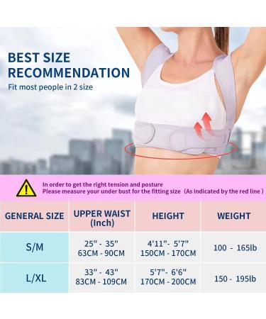 Women's Posture Corrector Brace - Adjustable Upper Back Straightener for Neck Pain Relief (S/M 25-36 Inch) - Buy Online on GoSupps.com