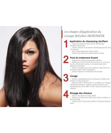 Inokeratin Brazilian Smoothing Kit - Up to 6 Applications - 4 x 500 ml - with Keratin and Argan Oil - without formaldehyde (Ki - Buy Online on GoSupps.com