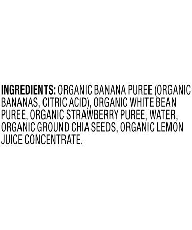 Plum Organics Baby Food Pouch | Mighty Protein & Fiber | Banana White Bean Strawberry Chia | 12 Pack, 4 oz | Organic Squeeze for Babies, Kids, Toddlers - Buy Online on GoSupps.com