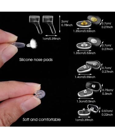 Telooco Glasses Repair Tool Set - Silicone Nose Pads Small Screws Tweezers & Cleaning Cloth - Nasal Cushion Repair Kit - Buy Online on GoSupps.com