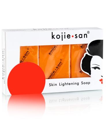 Kojie San Skin Brightening Soap - Original Kojic Acid Soap for Dark Spots  Hyperpigmentation  & Scars with Coconut & Tea Tree Oil - 65g x 3 Bars