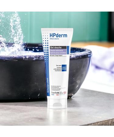 Sorifa Laboratory 10 pieces HPderm shower gel high color power 2in1 body and hair especially for sensitive skin tattoos weakened hair frequent use pH neutral without soap tube 200 ml - Buy Online on GoSupps.com