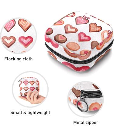Shop Women's Bonds Storage Pockets Stillpad Holder - Red Heart Cookies Portable Period Kit Bag for Girls | Perfect Feminine Product Bag - Buy Online on GoSupps.com