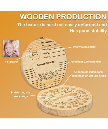 Terjbg Wooden Tooth Box for Kids | Milk Teeth Storage | Perfect Tooth Fairy Gifts for Girls & Boys - Buy Online on GoSupps.com