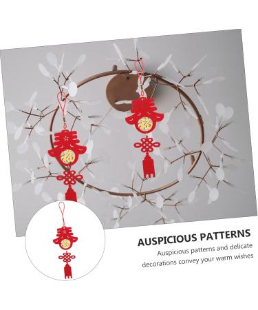 GRIRIW Chinese 4pcs Spring Festival Pendant Car Trim Chrismas New Chinese Red Household China Felt Cloth - Buy Online on GoSupps.com