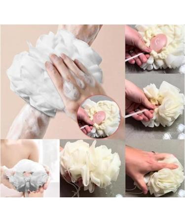 Exfoliating Bath Loofah Sponge - Shower Scrubber Pouf for Men & Women | Premium Mesh Bath Accessories - Buy Online on GoSupps.com