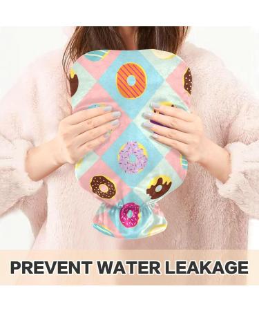 Naanle Checked Donut Heat Bottle - 2L Transparent Warm Water Bottle for Pain Relief & Therapy | Ideal for Bed Hands & Feet - Buy Online on GoSupps.com
