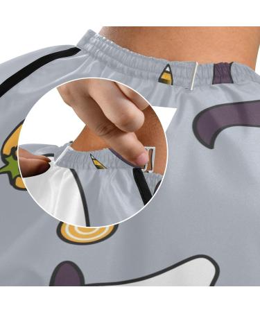 Waterproof Barber Cape - Halloween Ghost & Pumpkin Unisex Hair Cutting Bib for Men | Cheetah Design - Buy Online on GoSupps.com