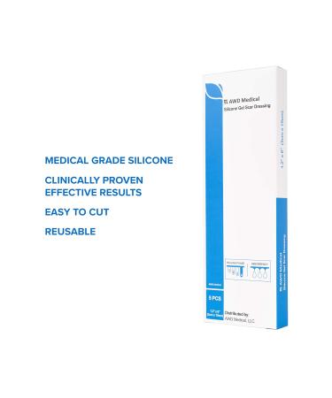 AWD Silicone Scar Sheets for Effective Scar Removal | Silicone Scar Tape for Surgical Scars C Section Keloid & Tummy Tuck (5 Pcs 1.2 x 6 ) - Essential After Surgery Care - Buy Online on GoSupps.com