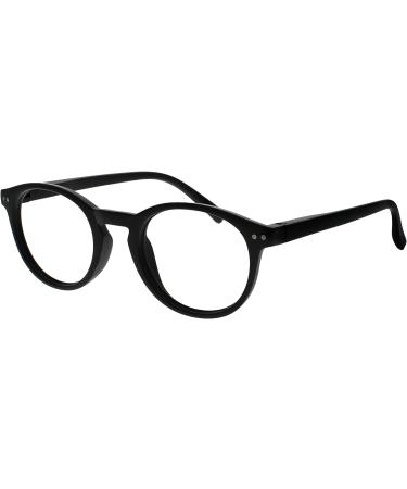 Opulize Zen Reading Glasses Round Frame +2.50 Magnification - Scratch Resistant Matt Black - Buy Online on GoSupps.com
