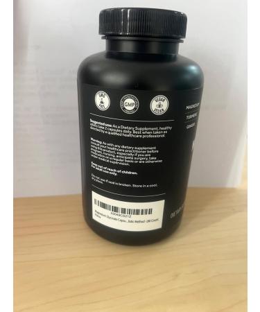 Magnesium Glycinate Capsules with Organic Turmeric and Ginger - 180 Vegan Capsules for Sleep Relaxation Muscle Cramps and Immune Support - Buy Online on GoSupps.com