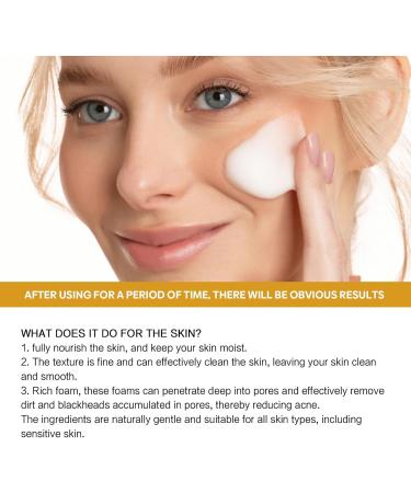 Nettoyant Moussant Doux For Le Visage - Nettoyage En Profondeur Des Pores limination De L'acn Et Taches Hydratation Une Peau Lumineuse Lisse Douce(2PCS) - Buy Online on GoSupps.com