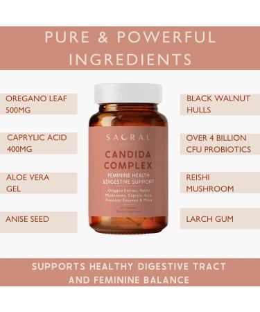 Candida Cleanse - 8 Natural Ingredients for Digestive Support & Feminine Care | Oregano Probiotics Reishi Mushroom & More - Buy Online on GoSupps.com