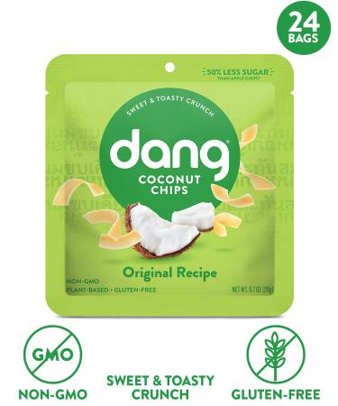 Organic Toasted Coconut Chips - 24 Pack, Vegan & Gluten-Free | Healthy Snacks, 0.7 Oz Bags - Buy Online on GoSupps.com